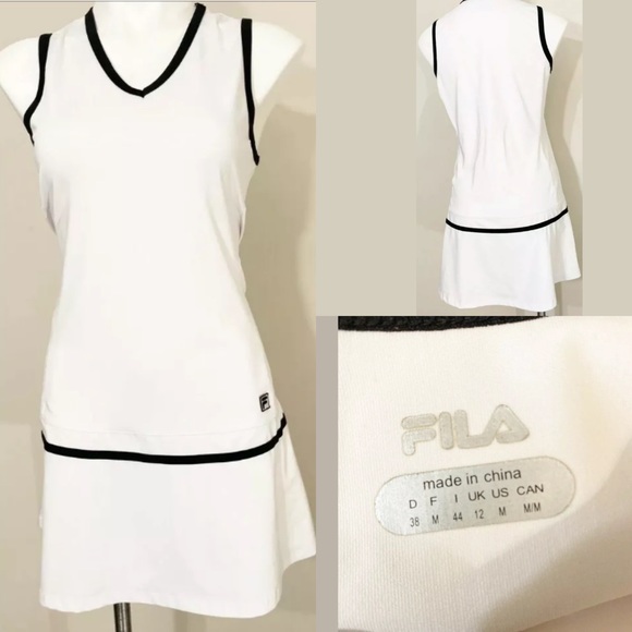 Fila Dresses & Skirts - FILA Tennis Athletic Dress White Black Trim.